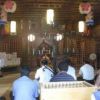 麓の伊米神社では神事が執り行われました 