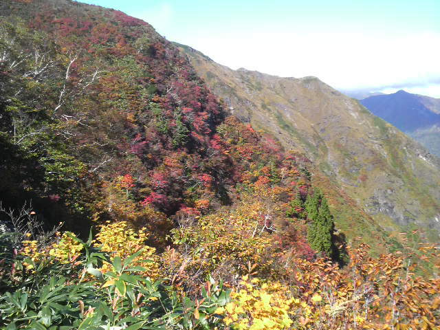 秋色の谷川岳 
