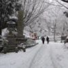 1号路（女坂）の積雪の様子 