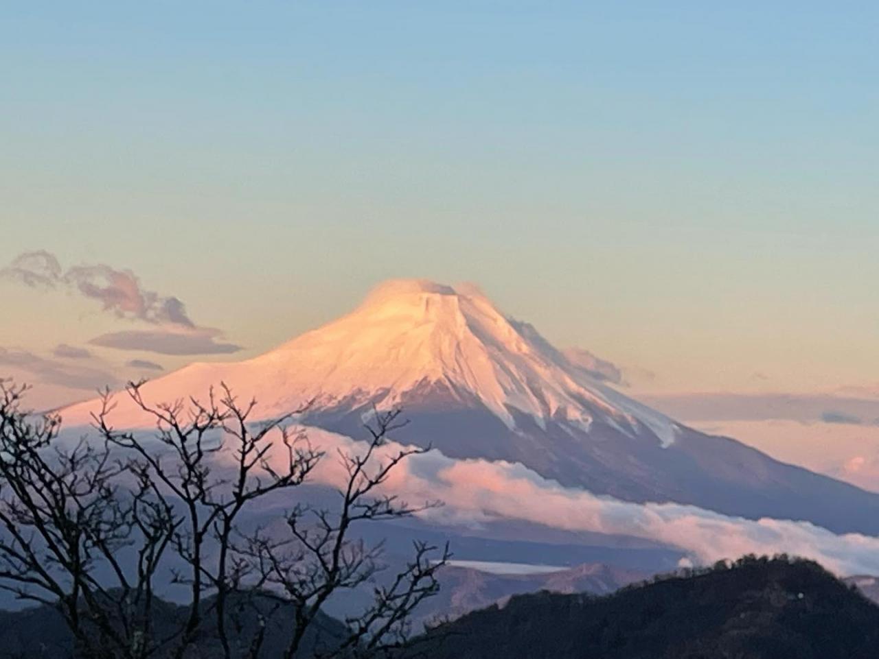 富士山　朝の眺望