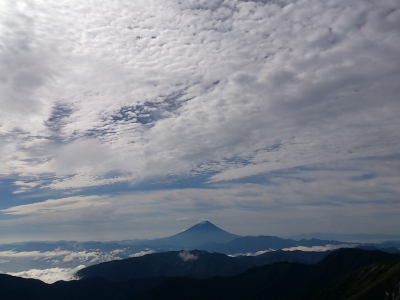 世界遺産に登録された日の富士山。