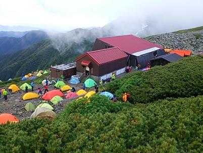 7月20日の朝。
テントは張るところが無くなってしまいました。
