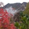 赤岩尾根中間帯からミネカエデの紅葉と爺ヶ岳北峰