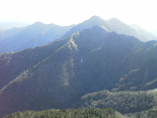 石鎚山からの眺め 