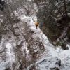 天狗の腰かけ杉から奥の院への登山道の様子　雪の降った日