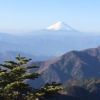 山頂から富士山を望む　