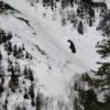 滝沢登山道から見える雪形「クマのプーさん」が現れました