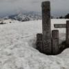 融雪が進む会津駒ヶ岳山頂