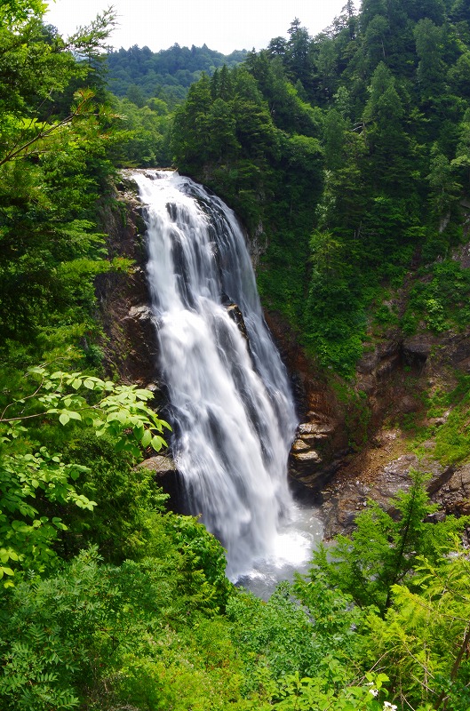 三条の滝は、水量豊富になって大迫力