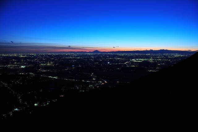 「日本夜景遺産」認定されている筑波山山頂から見える夜景