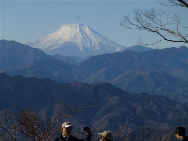 山頂から見る富士山