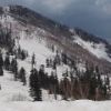 黒沢岳のトラバースはまだ全面雪道 