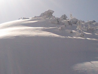 ガマ岩付近の雪景色 