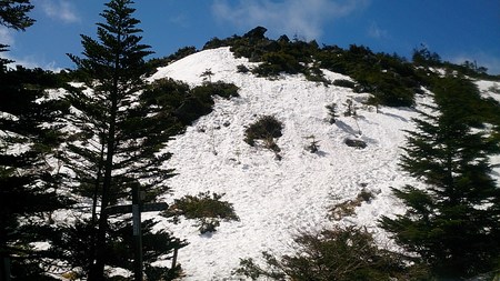 ガマ岩　今年は雪がすくないなぁ