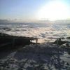 佐久側、諏訪側ともに雲海が広がりました。昨夜薄く雪が降りました 