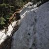 赤岳鉱泉～行者小屋　残雪の踏み抜きや斜面での滑落に要注意です。