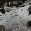 北沢登山道の凍結箇所
