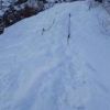 文三郎登山道にある鎖が微妙な感じで雪に埋まってるので、アイゼンを引っ掛けての滑落に要注意です！