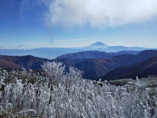 北岳山荘テント場から富士山