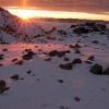 中白峰山頂付近での、素晴らしい夕陽