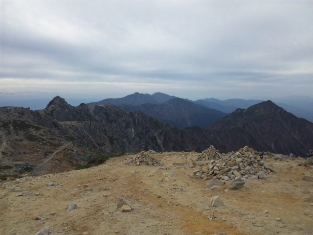 木曽駒ヶ岳山頂からの一望 