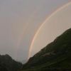 剣沢にかかる虹。しかもダブル！