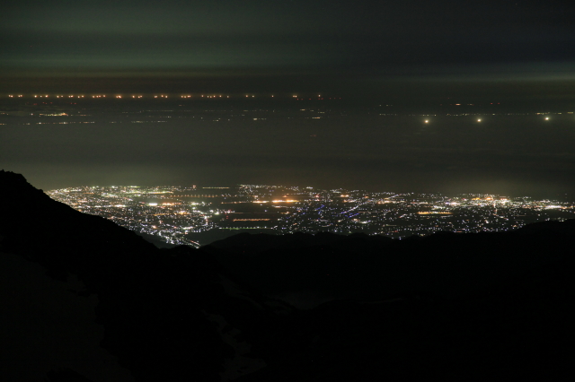 富山湾の夜景が見えた！ 