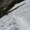 完成した小雪渓トラバース・ルートです