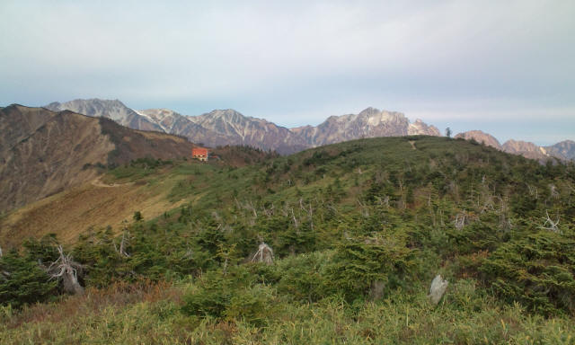 主稜線の紅葉は完全に終了。木々は葉を落とし、養分を蓄え厳冬に向かいます 