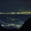 塩尻、諏訪方面の夜景。空気が澄んでいて、夏よりもくっきりと綺麗に見えます。