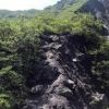 ユートピアコース　宝珠越の手前約50mほどの岩場の崩落箇所