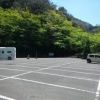 白谷雲水峡駐車場　例年であればGWの旅行者で賑わっている、白谷雲水峡の駐車場も閑散