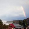 雨上がりに見た虹　よーくみると２重になっています！
