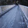 数馬峡橋-薄い雪が凍結