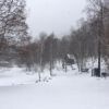 廻り目平キャンプ場は積雪20㎝。
