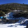 金峰山小屋周辺では積雪3cm程度です。