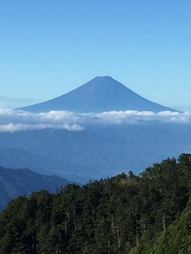 賽の河原から見た富士山