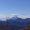 笠雲がたなびく富士山