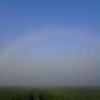 尾瀬ヶ原に出現した白い虹