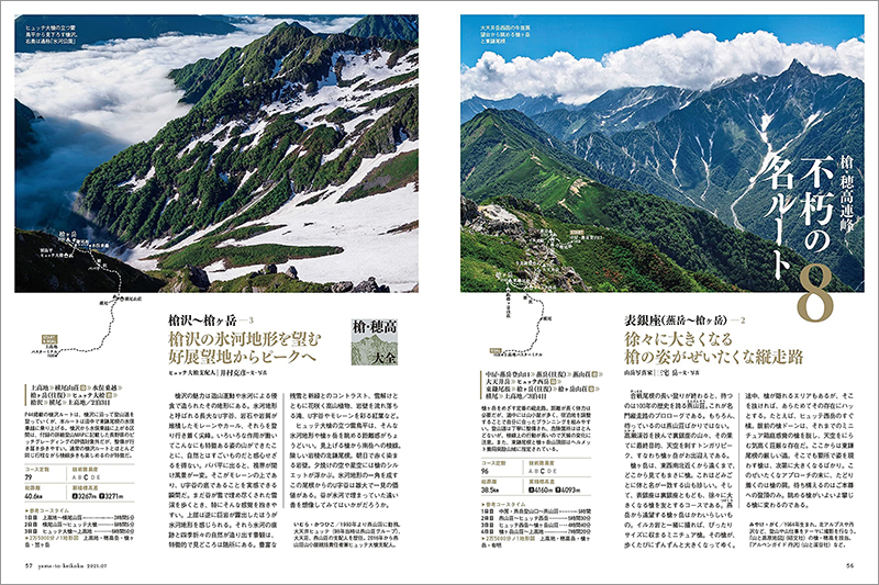山と溪谷』最新号の付録は、専用紙を使った本格登山地図。「槍ヶ岳 