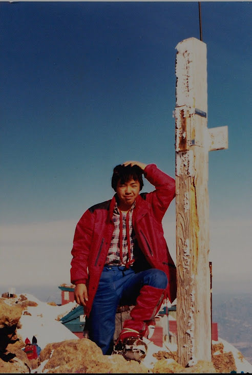 冬の八ヶ岳、赤岳山頂にて（1981年）