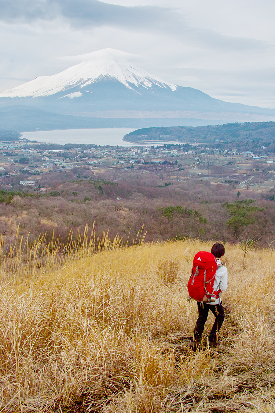 高指山から、富士山を眺めながら下っていく