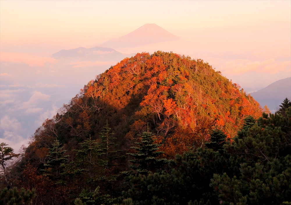 小笊と、その先に鎮座した富士山の眺めも圧巻