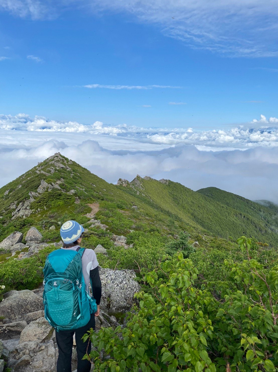 岩田さんはプライベートでは高所登山、クライミング、沢登りといったシビアな山行も。幅広い経験が登山ガイドの場面でも生かされている（写真提供＝岩田京子）